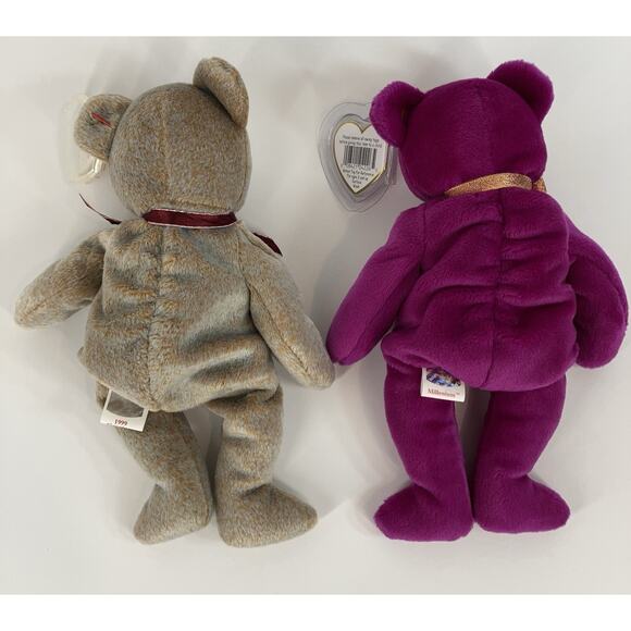 Ty Beanie Babies Bundle (2pcs) 1999 Signature Bear And Millennium Bear - Picture 3 of 14